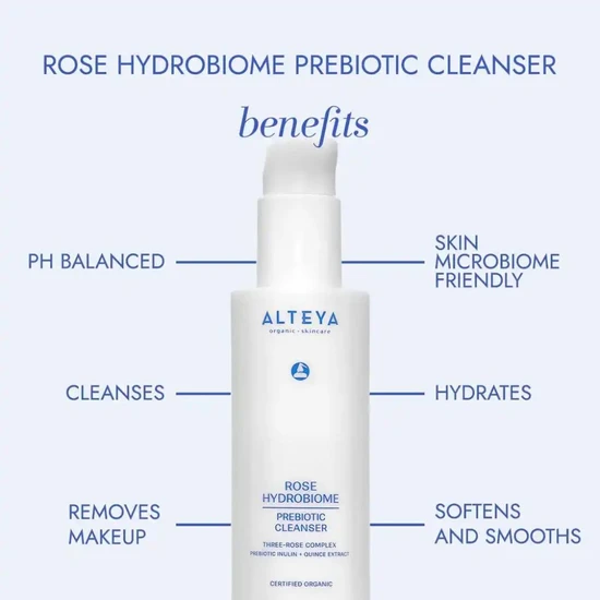 Alteya Organics Rose Hydrobiome Prebiotic Cleanser 120ml