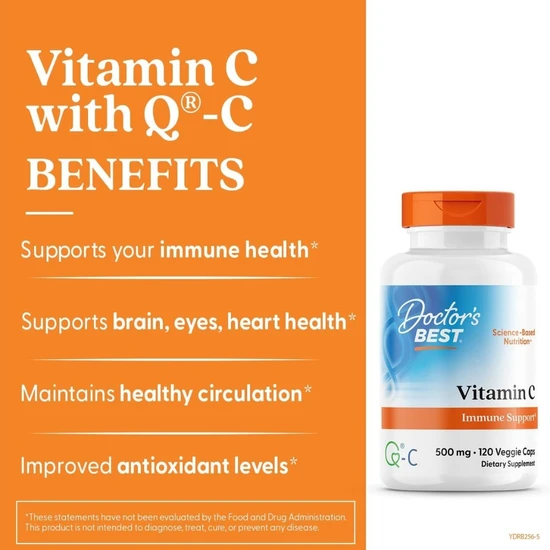 Doctor's Best Vitamin C With Quali-C 500 mg - 120 Vcaps