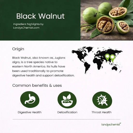 Swanson Full Spectrum Black Walnut Hulls 500mg Capsules 60 Capsules