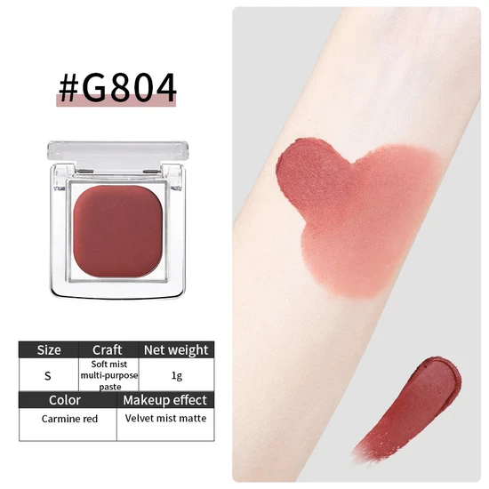 Glisten Cosmetics G804 Blush Red Refillable Multipurpose Cream Cheeryep