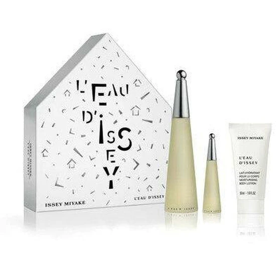 Issey Miyake L'Eau D'Issey Eau De Toilette Gift Set 100ml EDT + 50ml Body Lotion + 10ml Purse Spray