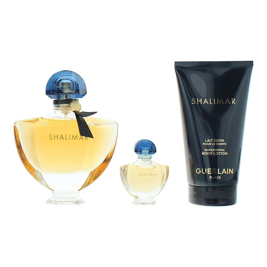 GUERLAIN Shalimar Gift Set 50ml Eau De Parfum + 75ml Body Lotion + 5ml Eau De Parfum