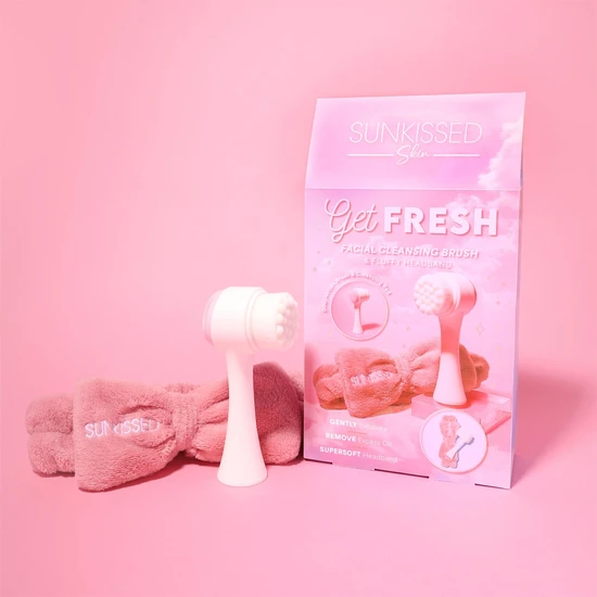 Sunkissed Skin Get Fresh Gift Set Facial Cleaning Brush & Fluffy Headband