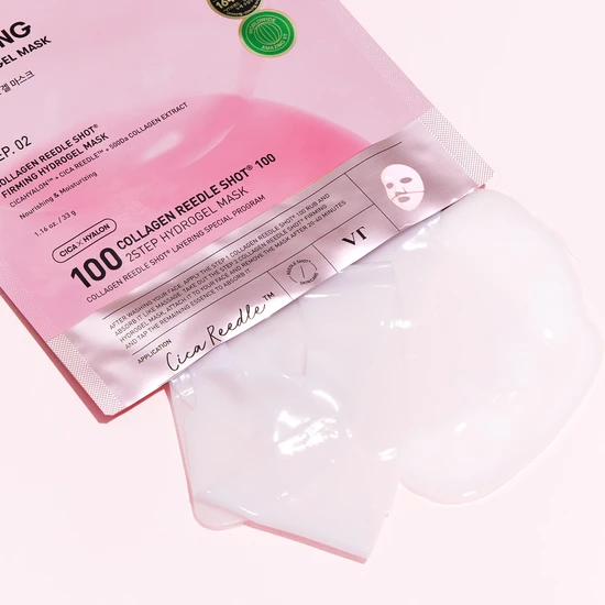 VT COSMETICS Collagen Reedle Shot 100 2step Mask Firming Hydrogel Face Mask x1