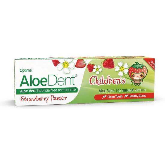 Aloe Dent Aloedent Aloe Vera Flouride Free Toothpaste Strawberry Flavour