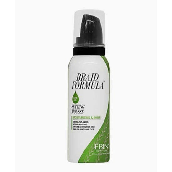 Ebin New York Braid Formula Setting Mousse With Olive Oil 354ml / Green