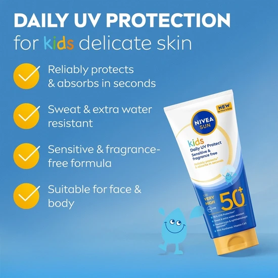 Nivea Sun Kids Daily UV Protect Sunscreen SPF 50+ 100ml