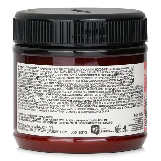Davines Alchemic Creative Conditioner Coral for Blonde & Lightened Hair