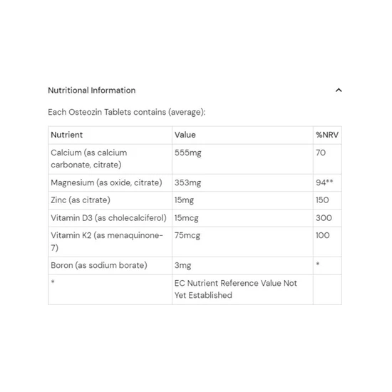 Health Aid Osteozin Vegitabs 90 Vegitabs