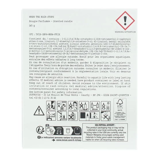 Maison Margiela When The Rain Stops Candle 165g