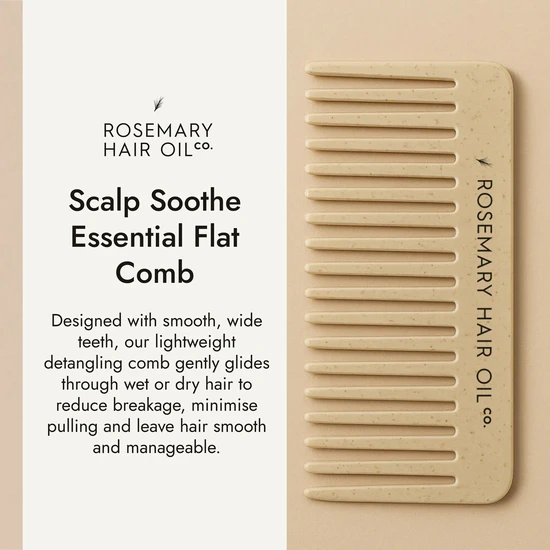 Rosemary Hair Oil Co Scalp Soothe Essential Flat Comb