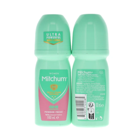 Mitchum Women Triple Odour Defence 48h Roll On Antiperspirant Powder Fresh 100ml