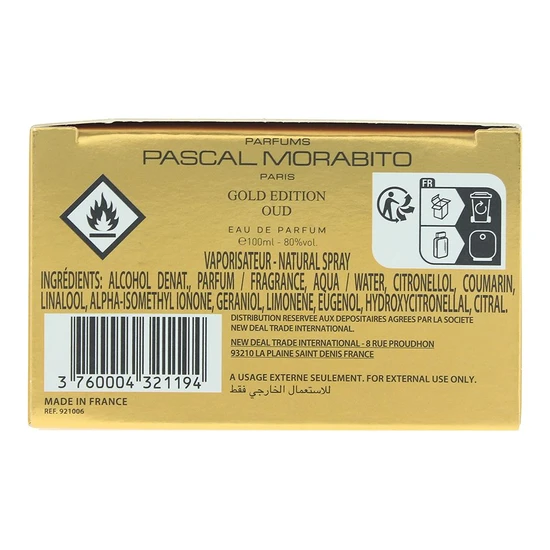 Pascal Morabito Gold Edition Oud Eau De Parfum 100ml
