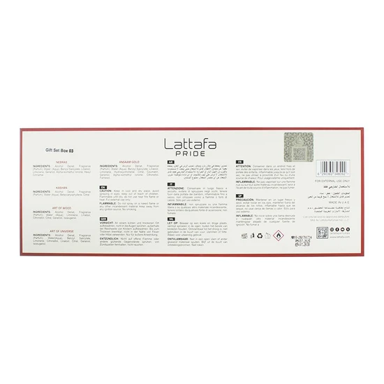 Lattafa Pride Collection No. 3 Eau De Parfum Fragrance Gift Set 5 x 20ml