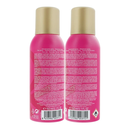 United Colors Of Benetton Colours Pink For Her Deodorant Body Spray 150ml
