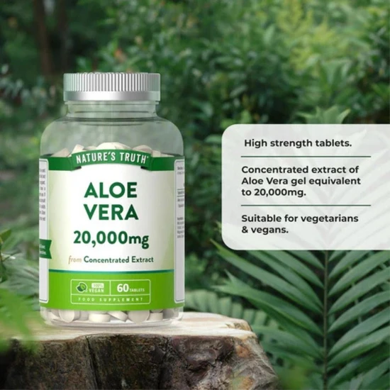 Nature's Truth Aloe Vera 20000mg Tablets 60 Tablets