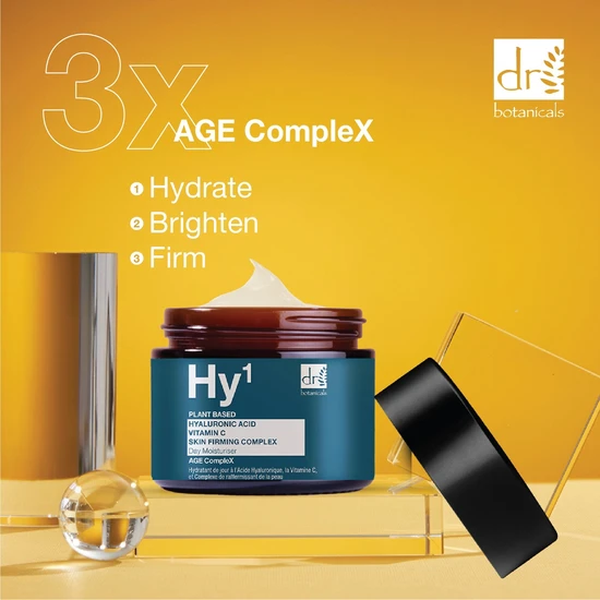 Dr Botanicals Hyaluronic Acid 1% & Vitamin C 1% & Skin Firming Complex 1% Day Moisturiser 60ml