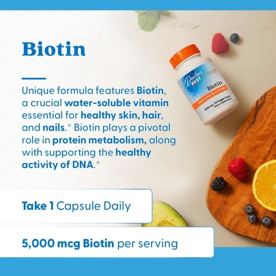Doctor's Best Biotin 5000mcg - 120 Vcaps