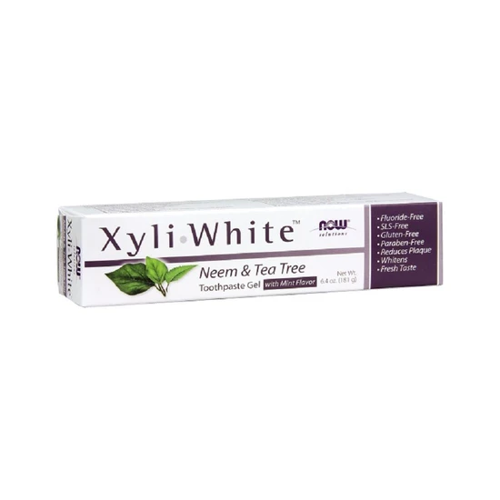 NOW Foods XyliWhite Neem & Tea Tree Toothpaste Gel 181g