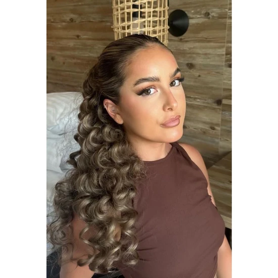 LullaBellz Midi Grande 20" Curly Corkscrew Pony BLONDES | CARAMEL BLONDE