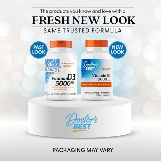 Doctor's Best Vitamin D3 5000iu 180 Softgels