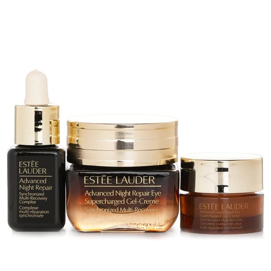 Estée Lauder Major Eye Impact Trio Repair + Brighten Skin Care Set: ANR Eye Supercharged Gel Cream + Repair Serum 3pcs