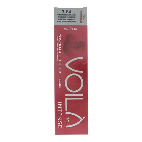 Intercosmo Voila 3c Intense 7.84 Medium Blonde Toffee Copper Hair Colour 60ml