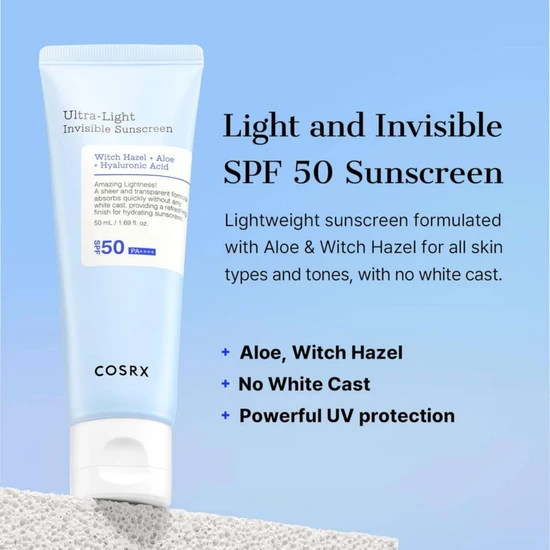 CosRx Ultra Light Invisible Sunscreen SPF 50 50ml