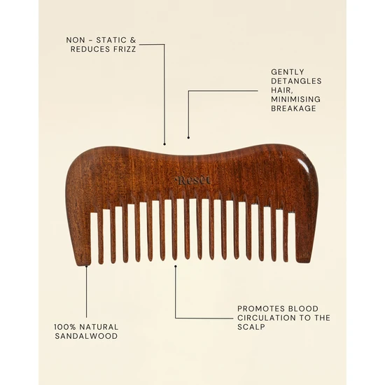 Resèt Sandalwood Comb