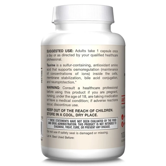 Jarrow Formulas Taurine 1000mg 100 Capsules