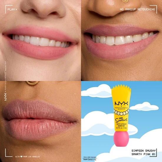 NYX Professional Makeup The Simpsons Matte Lip Balm Smarty Pink