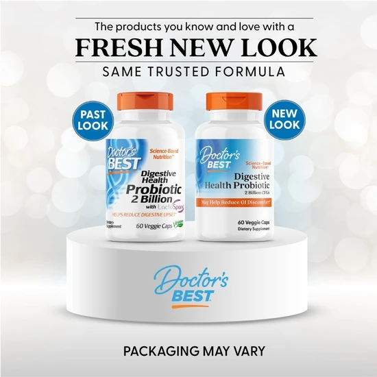 Doctor's Best Digestive Health Probiotic 2 Billion With LactoSpore Vegicaps 60 Vegicaps