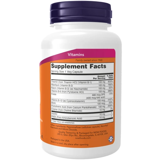 NOW Foods Vitamin B 100 Capsules