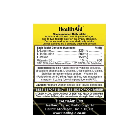 Health Aid Branch Chain Amino Acids 60 Tablets