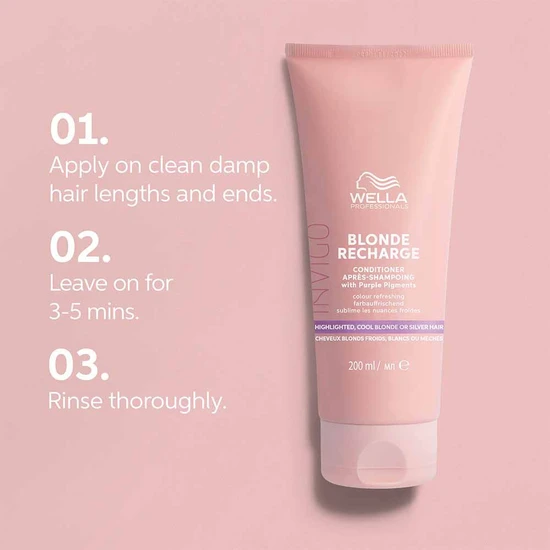 Wella Invigo Cool Blonde Recharge Colour Refreshing Conditioner 200ml