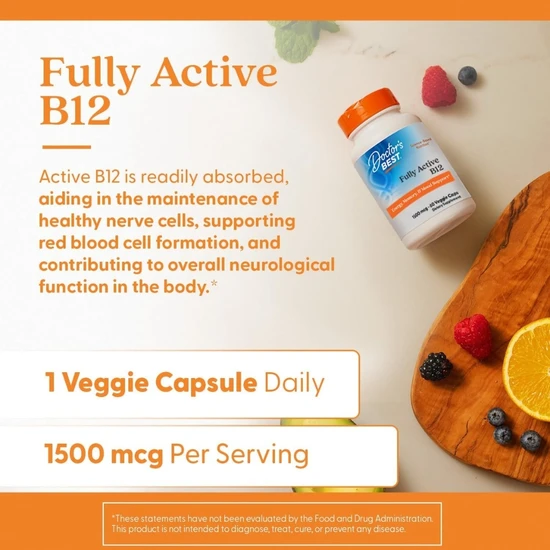 Doctor's Best Fully Active B12 1500mcg Vegicaps 60 Vegicaps