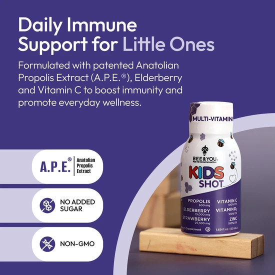 BEE&YOU Elderberry Propolis Kids Shot x12
