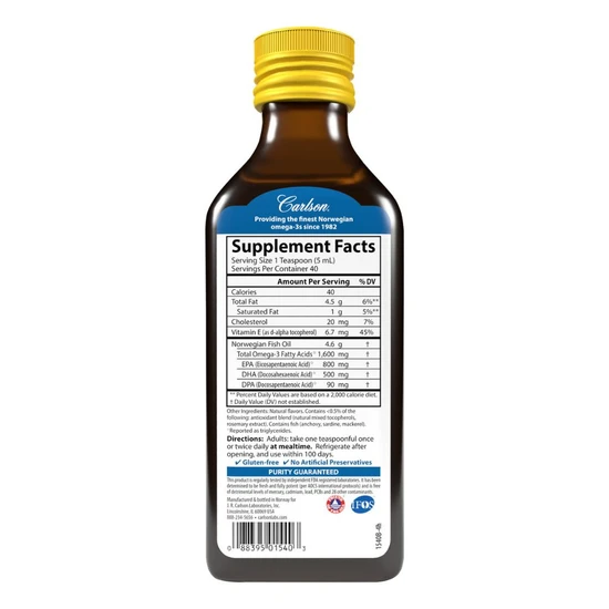 Carlson Labs The Very Finest Fish Oil Mixed Berry Liquid 500ml