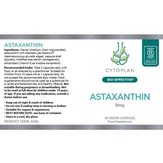 Cytoplan Astaxanthin 8mg Capsules 60 Capsules