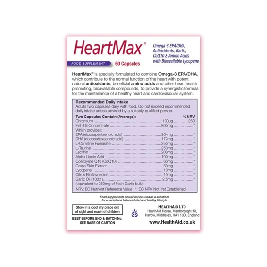 Health Aid HeartMax Capsules 60 Capsules
