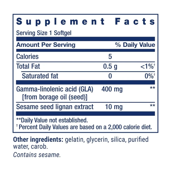 Life Extension Mega GLA With Sesame Lignans 30 Softgels