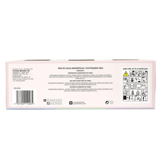 Sunday Rain Scented Candle Trio Set Mini