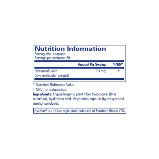 Pure Encapsulations Hyaluronic Acid Capsules 60 Capsules