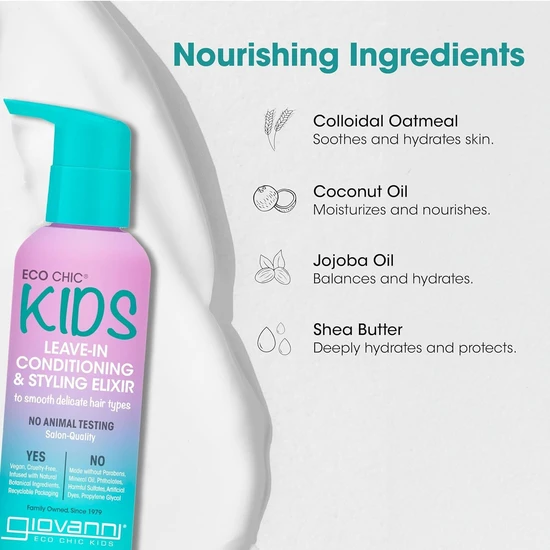 Giovanni Eco Chic Kids Leave-In Conditioning & Style Elixir 133ml