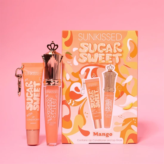 Sunkissed Sugar Sweet Mango Gift Set 16ml Lip Conditioner + 8ml Lip Gloss