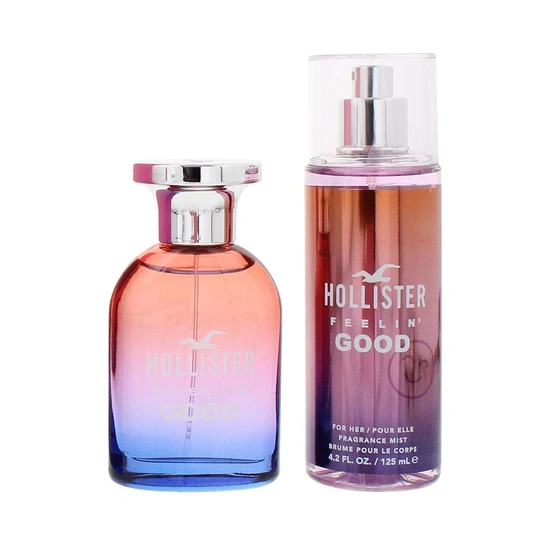 Hollister Feelin' Good For Her Eau De Parfum Gift Set 50ml & 125ml Body Mist