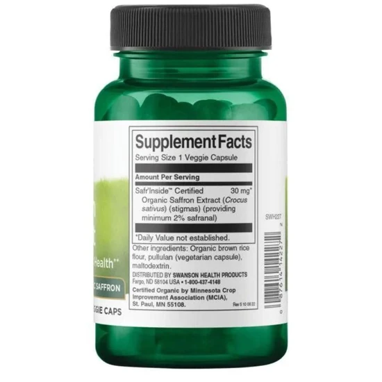 Swanson Saffron Extract Capsules 60 Capsules