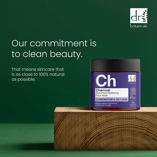 Dr Botanicals Charcoal Superfood Mattifying Face Mask 2 x 60ml