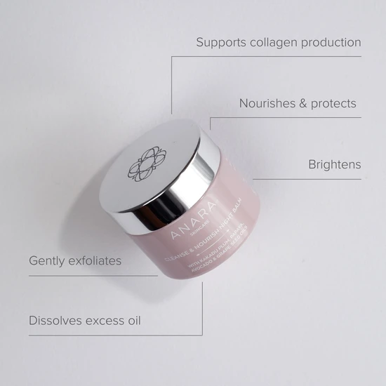 Anara Skincare Cleanse & Nourish Night Balm Melts, Renews, Replenishes