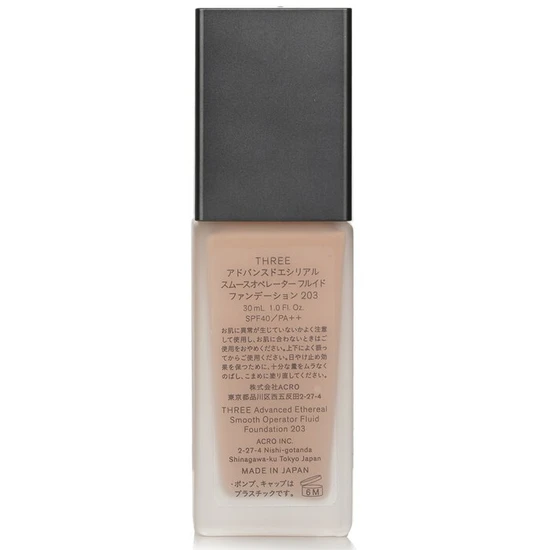 THREE Advanced Ethereal Smooth Operator Fluid Foundation SPF 40 203